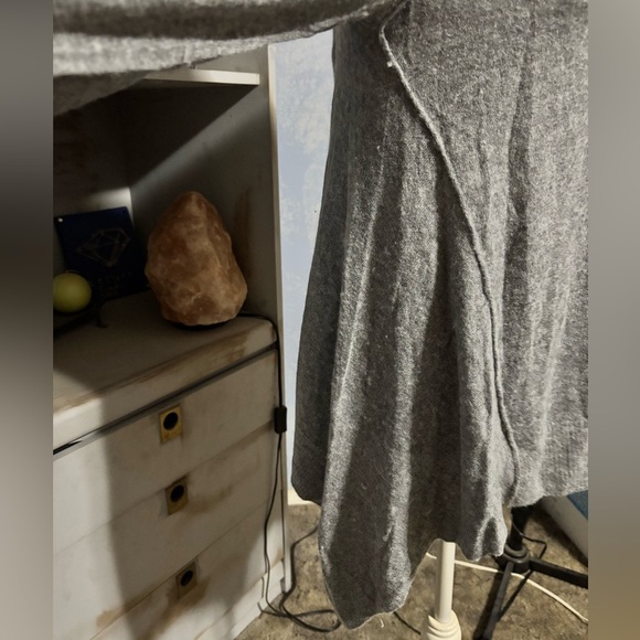 Club Monaco Charcoal Asymmetrical Hem Tunic medium #wool #business casual - Picture 4 of 10